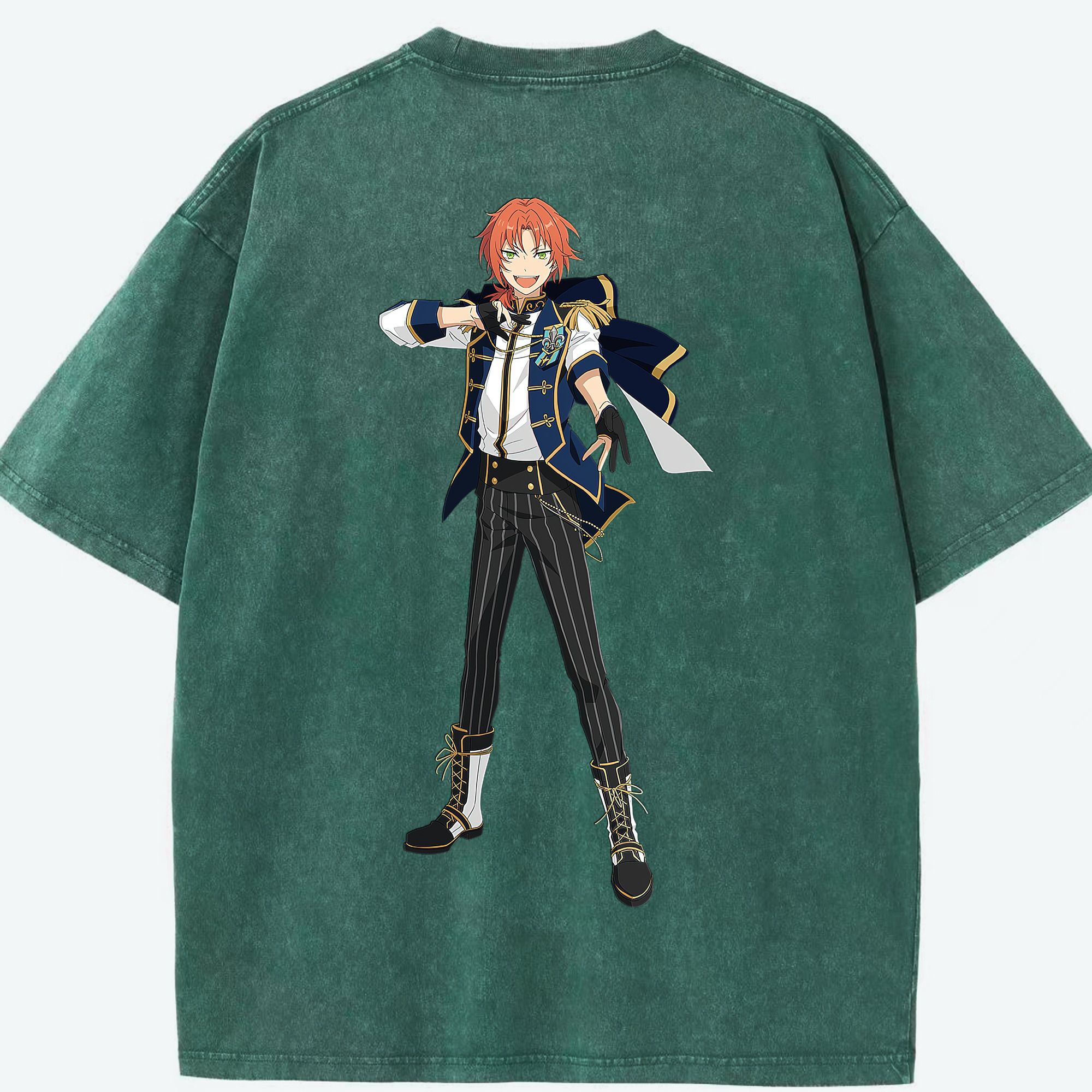 （画像用） あんさんぶるスターズ! Ensemble Stars 綿100% ヴィンテージ風 半袖Tシャツ（背面プリント）